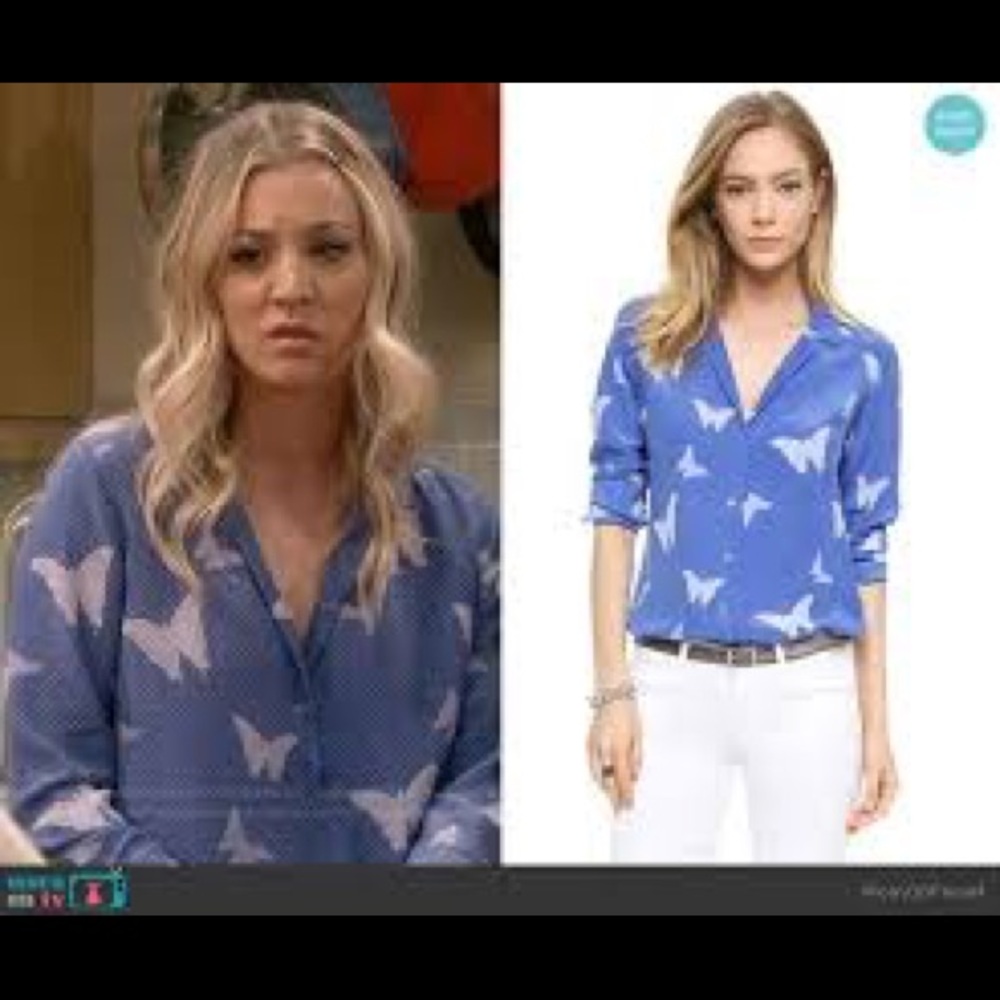 Equipment butterfly silk shirt